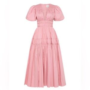 Aje Blush Pink Pleated Blouse